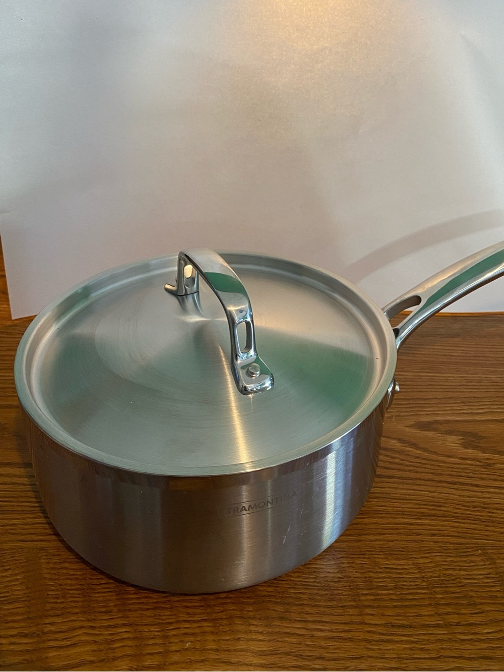Stainless Steel Saucepan with Lid - Silver Finish